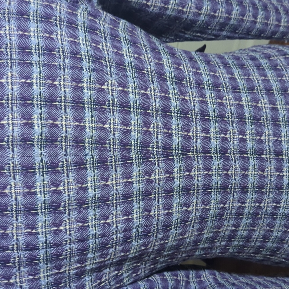 Pendleton Lavender Purple Plaid Blazer 100% Wool Tab Sleeves Cropped Sz 10P - Picture 7 of 11